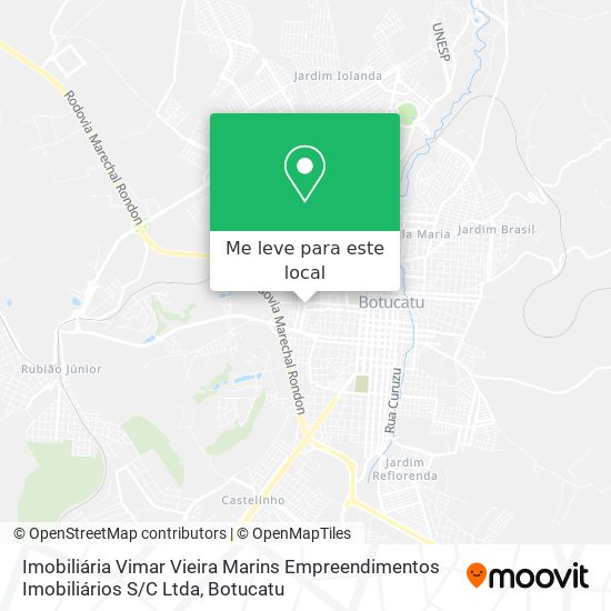 Imobiliária Vimar Vieira Marins Empreendimentos Imobiliários S / C Ltda mapa
