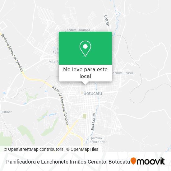 Panificadora e Lanchonete Irmãos Ceranto mapa