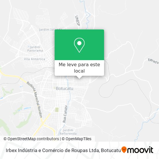 Irbex Indústria e Comércio de Roupas Ltda mapa