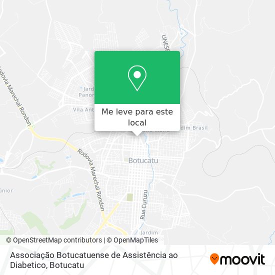 Associação Botucatuense de Assistência ao Diabetico mapa