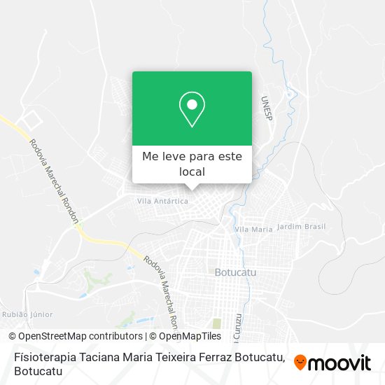 Físioterapia Taciana Maria Teixeira Ferraz Botucatu mapa