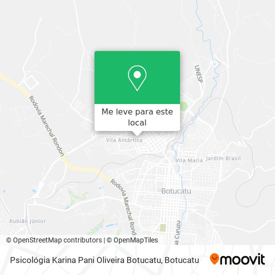 Psicológia Karina Pani Oliveira Botucatu mapa