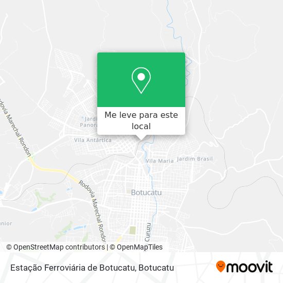 Estação Ferroviária de Botucatu mapa