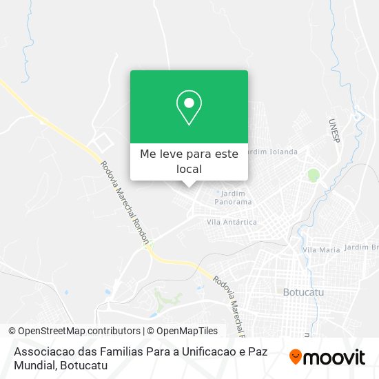 Associacao das Familias Para a Unificacao e Paz Mundial mapa