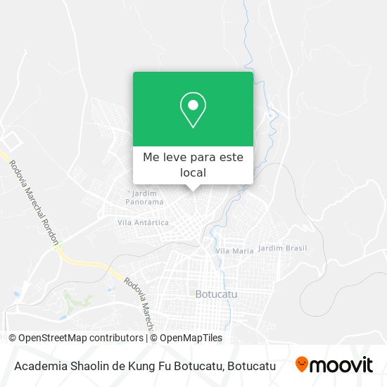 Academia Shaolin de Kung Fu Botucatu mapa