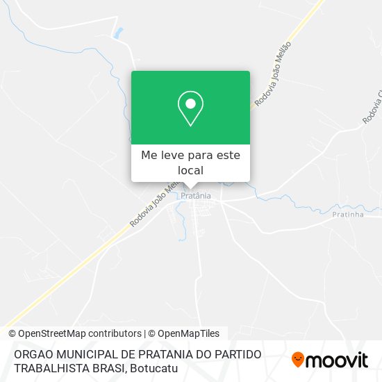 ORGAO MUNICIPAL DE PRATANIA DO PARTIDO TRABALHISTA BRASI mapa