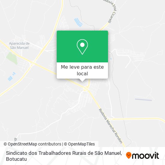 Sindicato dos Trabalhadores Rurais de São Manuel mapa