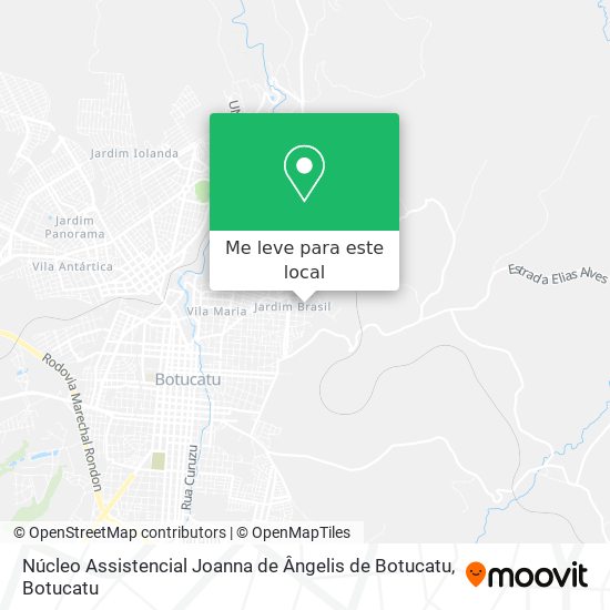 Núcleo Assistencial Joanna de Ângelis de Botucatu mapa