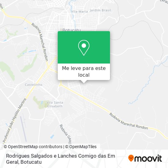 Rodrigues Salgados e Lanches Comigo das Em Geral mapa