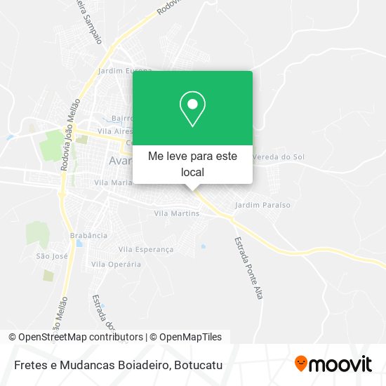 Fretes e Mudancas Boiadeiro mapa