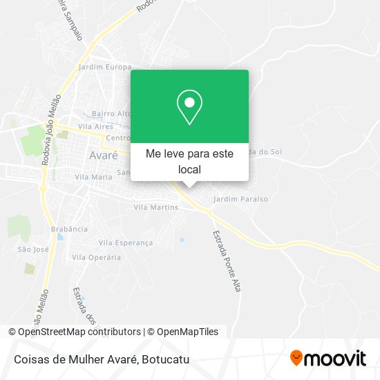 Coisas de Mulher Avaré mapa