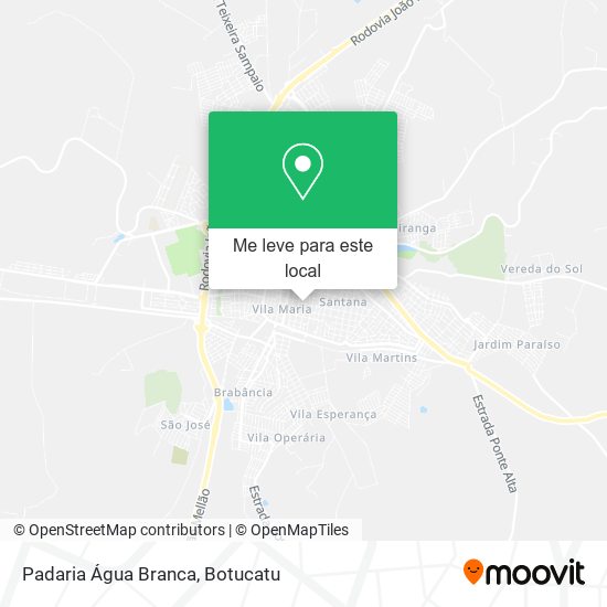 Padaria Água Branca mapa