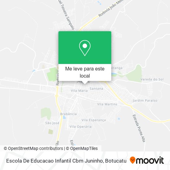 Escola De Educacao Infantil Cbm Juninho mapa