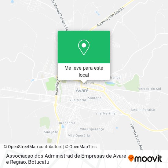 Associacao dos Administrad de Empresas de Avare e Regiao mapa