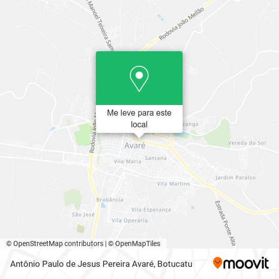 Antônio Paulo de Jesus Pereira Avaré mapa