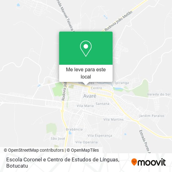 Escola Coronel e Centro de Estudos de Línguas mapa