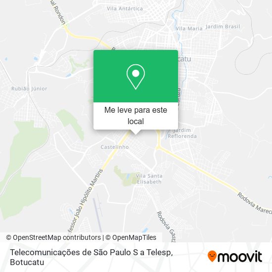 Telecomunicações de São Paulo S a Telesp mapa