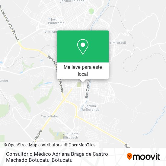 Consultório Médico Adriana Braga de Castro Machado Botucatu mapa