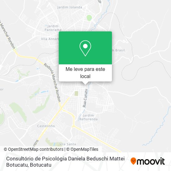 Consultório de Psicológia Daniela Beduschi Mattei Botucatu mapa