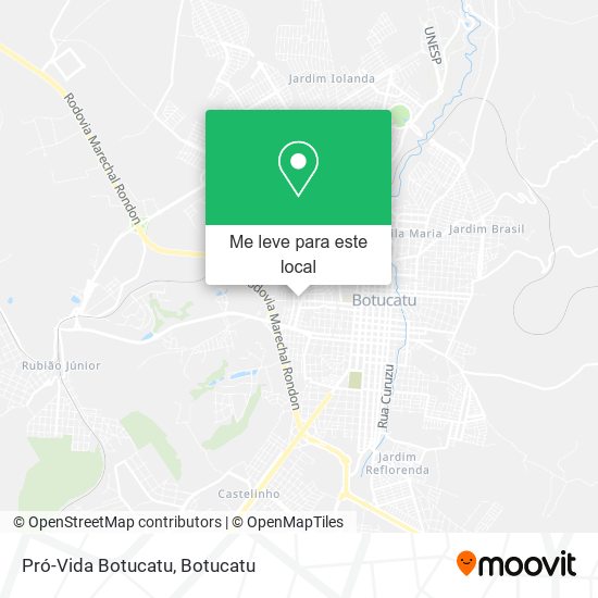 Pró-Vida Botucatu mapa