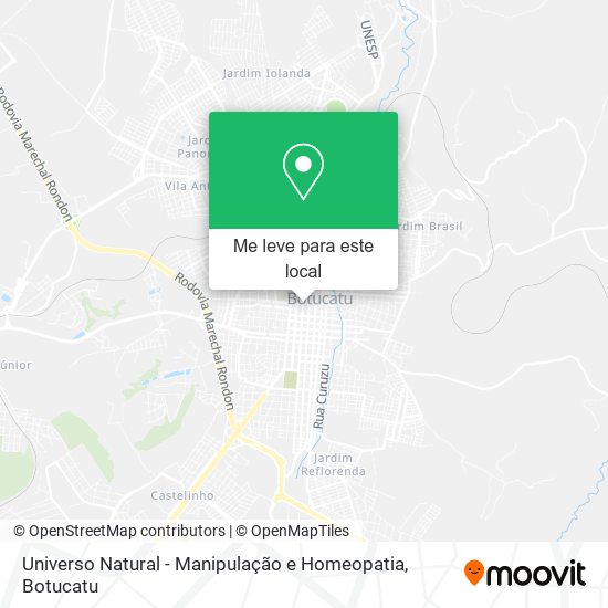 Universo Natural - Manipulação e Homeopatia mapa