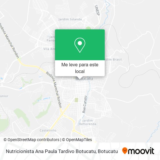 Nutricionista Ana Paula Tardivo Botucatu mapa