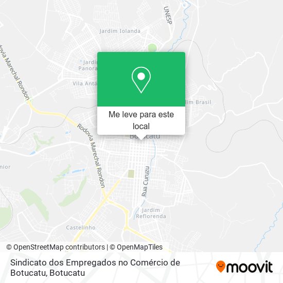 Sindicato dos Empregados no Comércio de Botucatu mapa