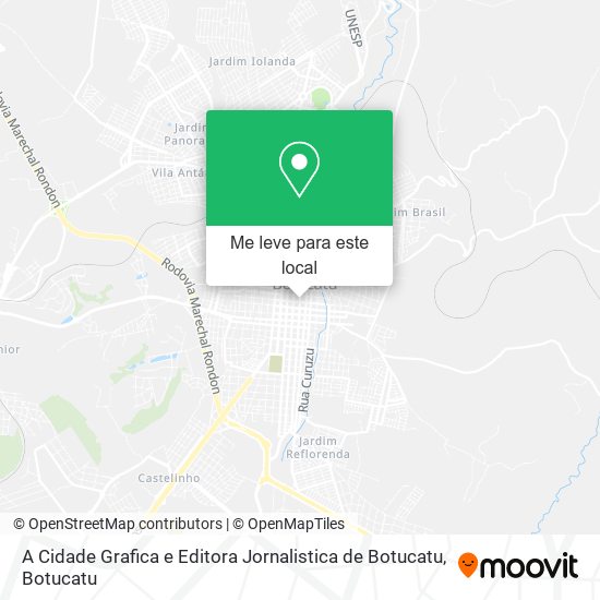 A Cidade Grafica e Editora Jornalistica de Botucatu mapa