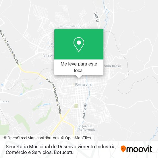 Secretaria Municipal de Desenvolvimento Industria, Comércio e Serviçios mapa