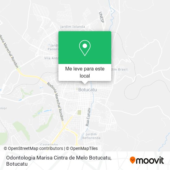 Odontologia Marisa Cintra de Melo Botucatu mapa