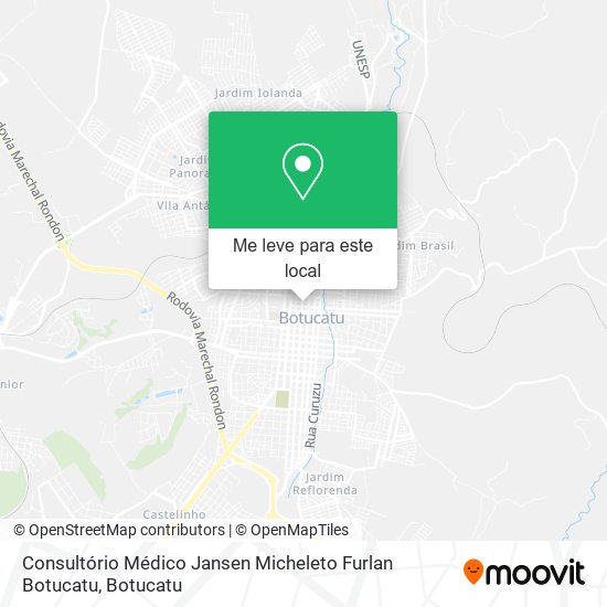 Consultório Médico Jansen Micheleto Furlan Botucatu mapa