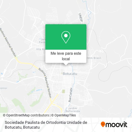 Sociedade Paulista de Ortodontia Unidade de Botucatu mapa