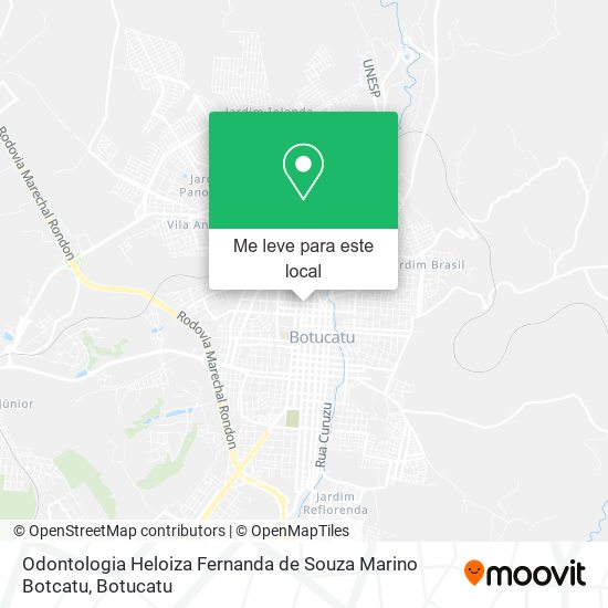 Odontologia Heloiza Fernanda de Souza Marino Botcatu mapa