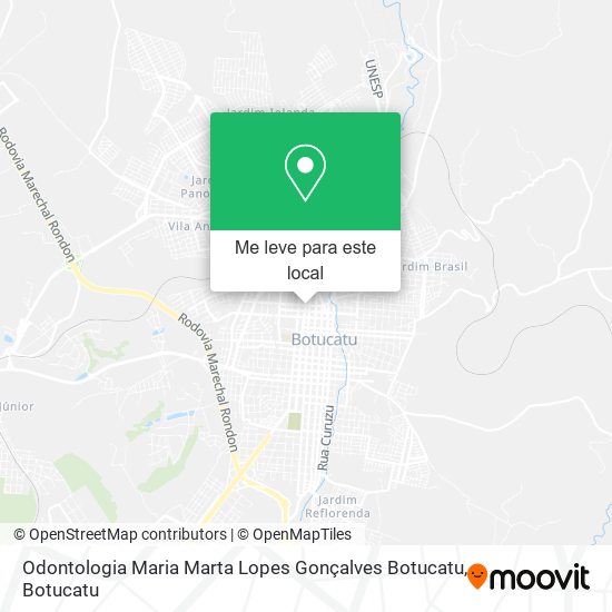 Odontologia Maria Marta Lopes Gonçalves Botucatu mapa