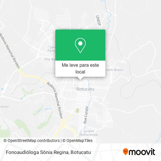 Fonoaudióloga Sônia Regina mapa