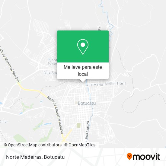 Norte Madeiras mapa