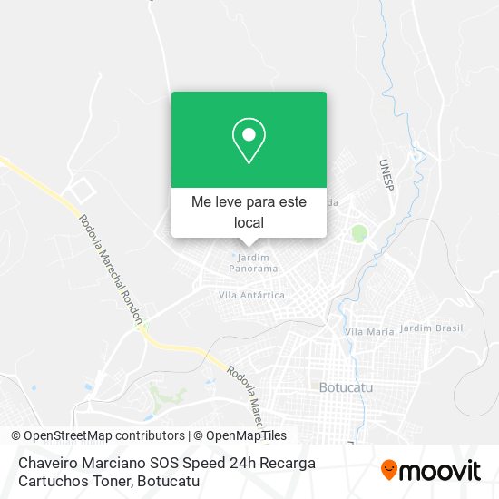 Chaveiro Marciano SOS Speed 24h Recarga Cartuchos Toner mapa