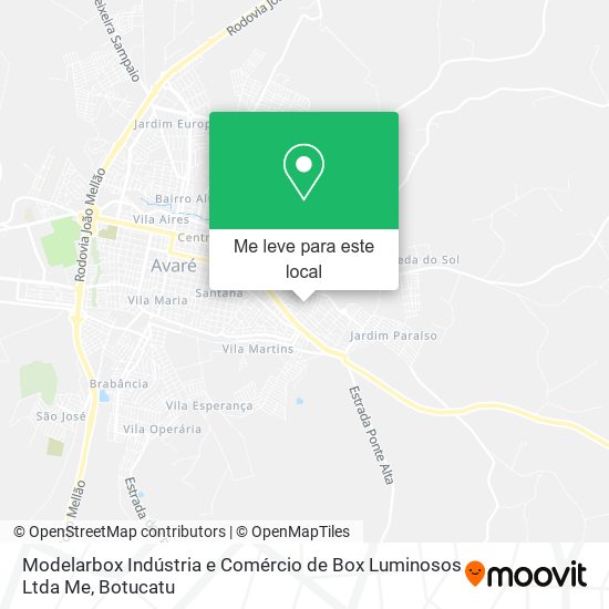 Modelarbox Indústria e Comércio de Box Luminosos Ltda Me mapa