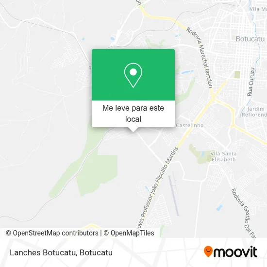 Lanches Botucatu mapa