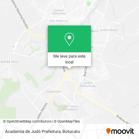 Academia de Judô Prefeitura mapa