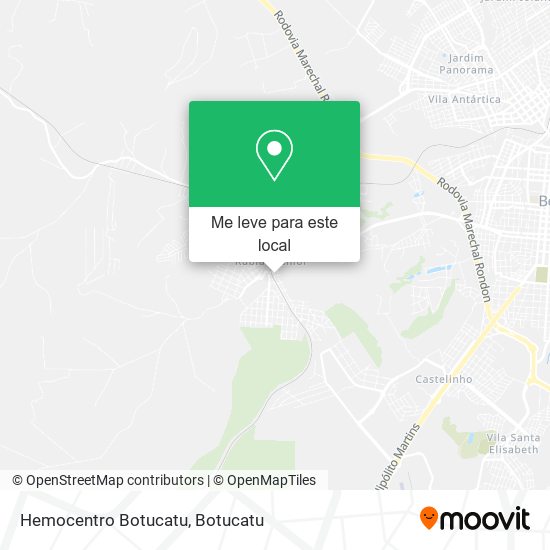Hemocentro Botucatu mapa