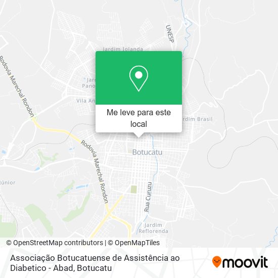 Associação Botucatuense de Assistência ao Diabetico - Abad mapa