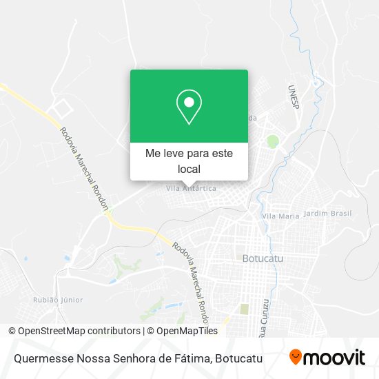 Quermesse Nossa Senhora de Fátima mapa