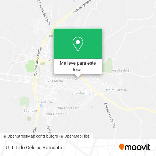 U. T. I. do Celular mapa