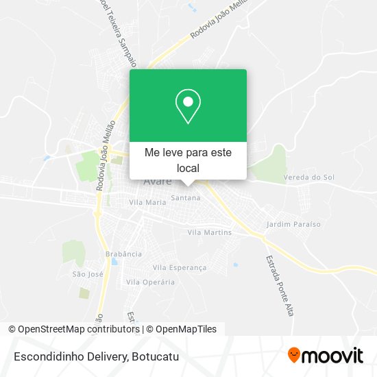 Escondidinho Delivery mapa