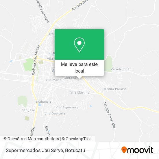 Supermercados Jaú Serve mapa