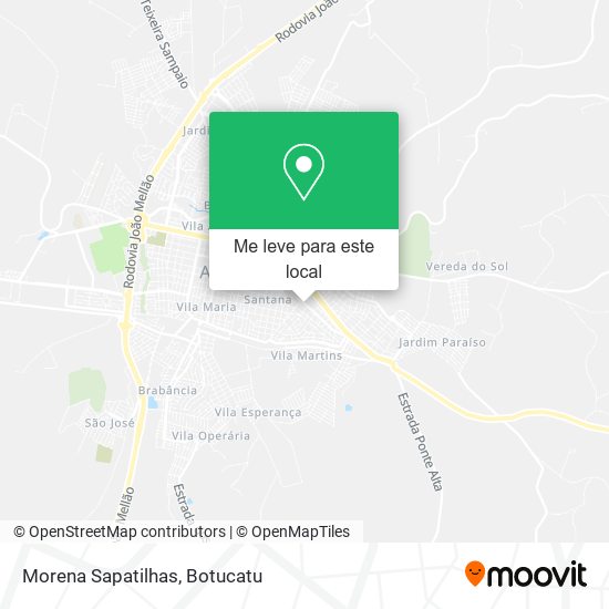 Morena Sapatilhas mapa