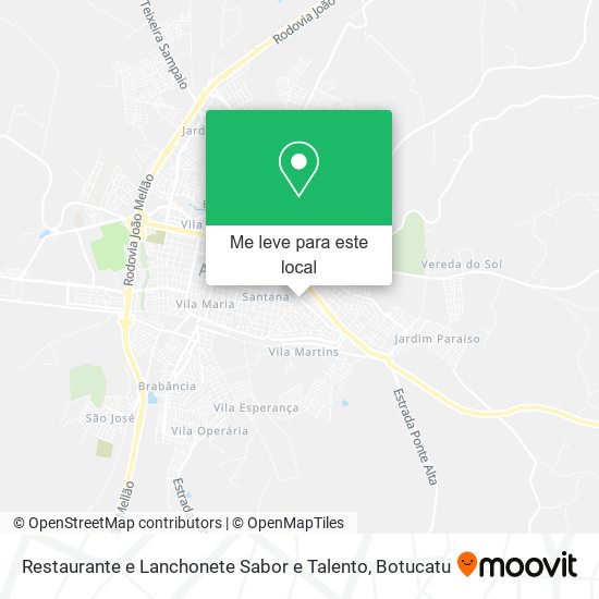 Restaurante e Lanchonete Sabor e Talento mapa