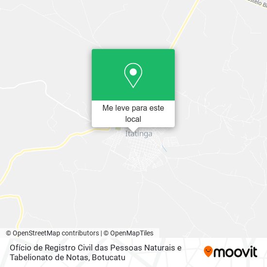 Ofício de Registro Civil das Pessoas Naturais e Tabelionato de Notas mapa