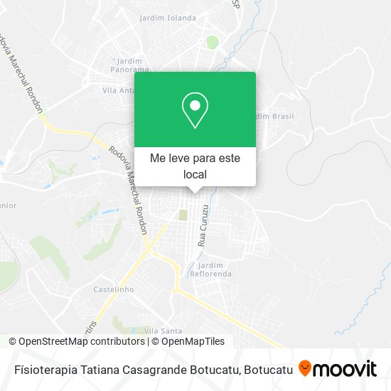 Físioterapia Tatiana Casagrande Botucatu mapa